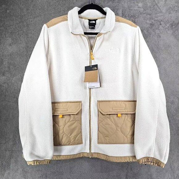 The North Face Royal Arch Pile Sherpa Fleece Jacket Beige Women's Size XXL - Picture 1 of 12
